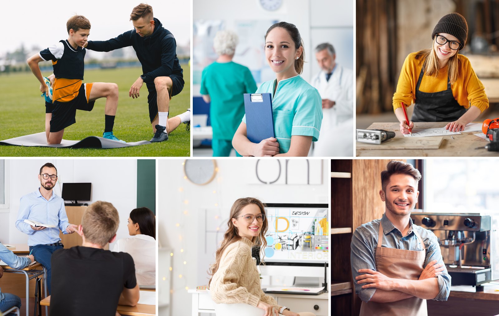 A Cél Centrum fotófala: sportedző, ápoló, asztalos, tanár, lakberendező és barista – szakmák és arcok, amelyek között megtalálhatod a sajátodat